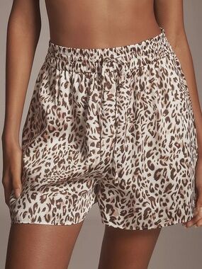 Anthropologie Maeve Cheetah Print Silky Shorts Size 3X